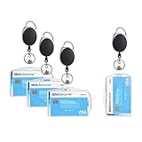 Vicloon 4Pcs Porte-badge avec Yoyo et Cordon Résistant