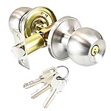 Qrity Poignée De Porte, Ronde Bouton Serrure Verrouillage