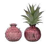 Nordstern Lot de 2 mini vases Aosta Violet