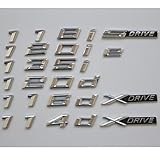 Lettres de coffre chromées pour BMW Série 1 F20 F21