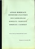 REPERTOIRE ANALYTIQUE DES CASIERS 030 - 043 - Bordeaux