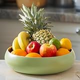 Dehaus® Saladier Fait Main Bambou Grand 30 cm, Élégante