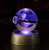 GYBYB 3D boule de cristal lampe LED pour Pokemon série