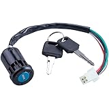 Greluma 1 Pc Moto 4 Fils Interrupteur À Clé De Contact