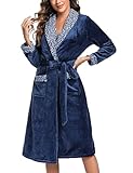 Marvmys Robe De Chambre Femme En Polaire Douce Peignoir