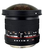 ROKINON 8 mm f/3.5 HD Objectif fisheye avec Capuche
