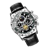 Moreeulsi Montre Mécanique Chronographe Élégante Multifonctionnelle