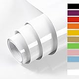 Hode Papier Adhesif pour Meuble Blanc Brillant 60X1000cm,