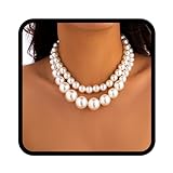 Collier Ras du Cou Superposé en Perles Handcess