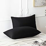 AYSW 18 Couleurs Lot 2 Taie d'oreiller 50 x 70 cm Noir