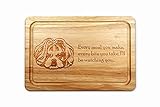 Planche à découper en bois Shih Tzu - 30 x 20 cm -