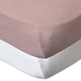 Lot de 2 Draps Housse Blanc/Rose Babycalin 60 x 120