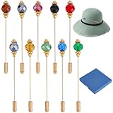 BENECREAT Épingle à Chapeau en Cristal 10 couleur Épingles