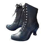tinetill Bottines Femme Bottes Victoriennes Gothiques