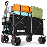 SLIDBEAT Chariot de Plage 220L 200KG, Chariot de Transport