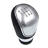 HZTWFC Soufflet à levier de vitesses argenté à 6 vitesses