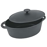 Crealys 503478, COCOTTE Gourmet Onyx ovale en fonte-