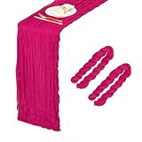 sourcing map Lot de 2 chemins de table en étamine,