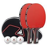 JOOLA Duo Pro 2 Raquettes 3 balles Housse de ping-Pong