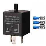Gebildet 1 pièce 12V 3 Broches Relais Clignotant Réglable