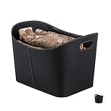 relaxdays 10028790_60 Panier à bûches XL, Range Bois