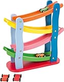 Small foot 7558 Piste multicolore en bois, quatre étages,