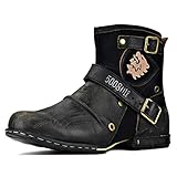 COWSDELLA Bottes pour Hommes en Cuir de Mollets Bottes
