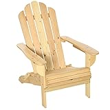 Outsunny Fauteuil Adirondack Pliable de Jardin Grand