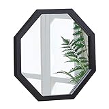JYING Miroir Mural à Cadre Octogonal Blanc,Grand Miroir