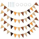 Lot de 4 guirlandes de fanions d'extérieur vintage