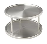 WENKO Plateau tournant Duo acier inox - 2 tablettes