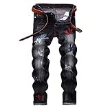 Générique Jeans Coupe Droite pour Hommes Trous cassés