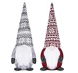 ilauke Gnomes Peluche Poupée, 2 Pcs Figurine de Noël