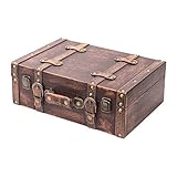 HMF VKO103 Valise en Bois Vintage | 38 x 26 x 13 cm