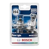 Bosch H4 Plus 200 Pure Light Ampoule de Phare Halogène,