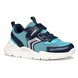 Geox J Loftus Boy B, Basket garçon, Sky/Navy,