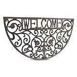 Tapis Paillasson Fer Forge Demi Lune Fonte 61.5cm -