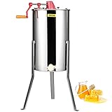 VEVOR Extracteur de Miel Manuel 3 Cadres Centrifugeuse