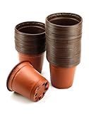 QWORK® Lot de 100 Pots de Plantes en Plastique avec