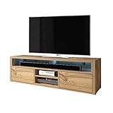Selsey Mario - Meuble TV/Banc TV (140 cm) (Effet chêne