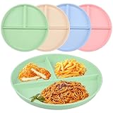 ALAHUGYEF 4 Pcs Assiette Compartiment Adulte, 22,5