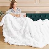 ORINOVA Couverture Moelleuse Blanc Plaid Fausse Fourrure
