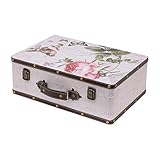 HMF VKO102 Valise en Bois Vintage | 38 x 26 x 13 cm