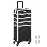 SONGMICS Valise de Maquillage Professionnel 4-en-1,