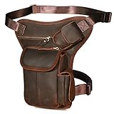 Le'aokuu Sac pochette pour homme en cuir véritable