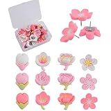 HOMMDECO Lot de 24 punaises murales en forme de fleur