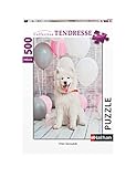 Puzzles Nathan- Puzzle 500 pièces Chien Samoyède Adulte,