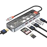 USB C Hub, 7 in 1 USB C to HDMI Adapter with HDMI 4K,