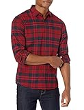 Amazon Essentials Chemise Ajustée en Flanelle à Carreaux