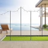 WUPYI2018 ‌Poteau d'Éclairage Extérieur 3m - 4 Pièces